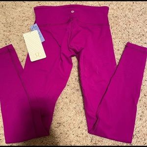 Lululemon purple wunder under leggings